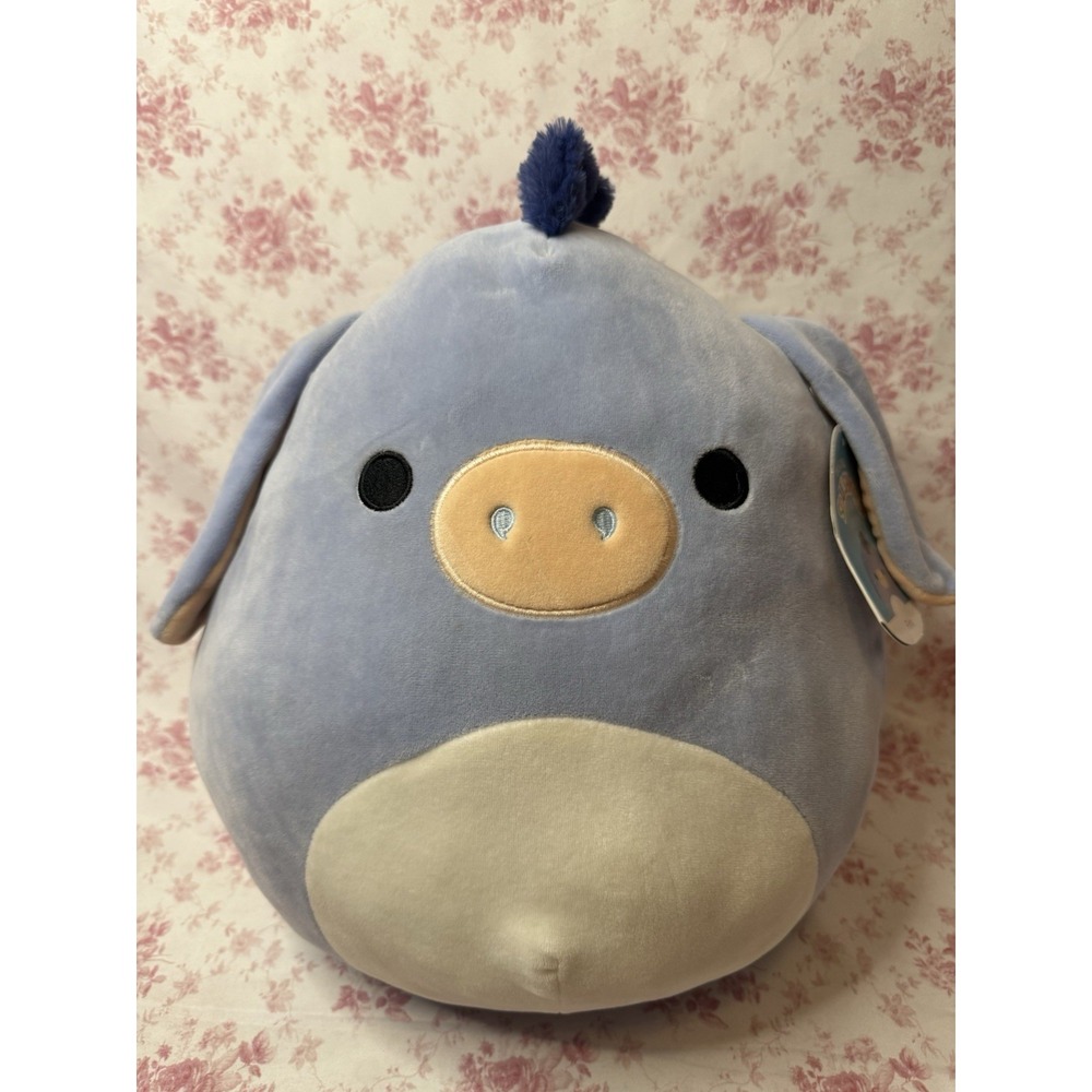 Squishmallows Fina the Donkey Plush 14" Blue Gray Stuffed Animal With Tag
